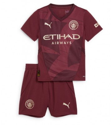 Manchester City Tredje Kläder Barn 2024-25 Kortärmad (+ Korta byxor)